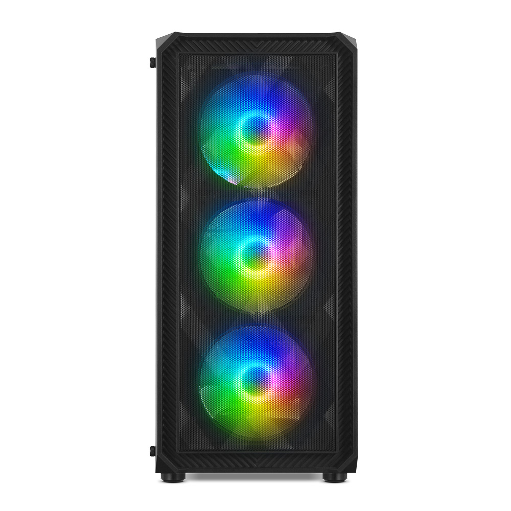 Caixa ATX 1Life c:glare RGB Preta 2